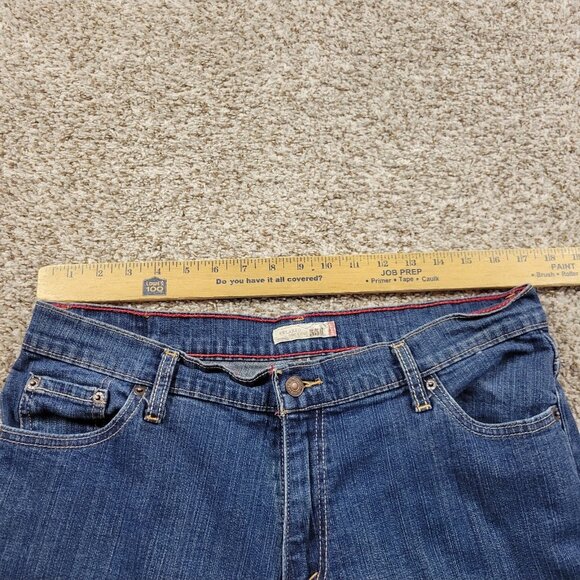 Levis 550 Jeans Womens 14 Blue Bootcut Relaxed Dark Wash Western Denim - Picture 3 of 8